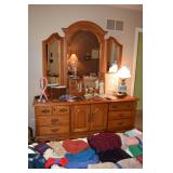 dresser with mirror