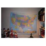 USA wall map