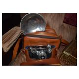 vintage camera with flash 