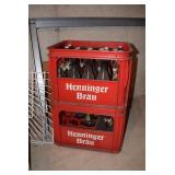 Vintage liquor bottles Henninger Brau 