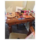 vintage chess/checkerboard table 