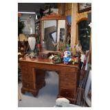 vintage desk with mirror