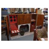 card table fireplace 
