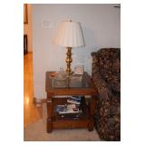end table and lamp 