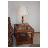 end table and lamp