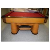 1937 Brunswick bleached mahogany pool table - refinished 
