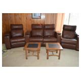 Brown Leather Theater Chairs