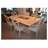 White Table w/ 6 Chairs 