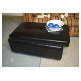 Black Storage Ottoman