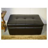 Black Storage Ottoman