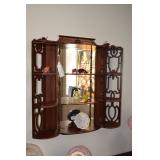 wood shelf/mirror unit