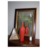 mirror, vase 