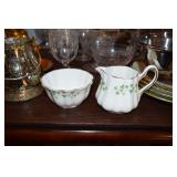 Glassware, cream and sugar containers