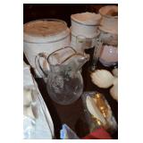 China and glass serving dishes