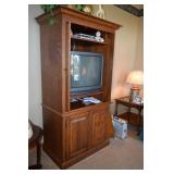 Entertainment center, television