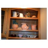 Various pitchers and decor items