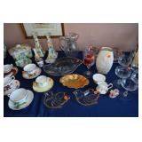 Glassware, cups and saucers