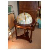 Globe set in wood holder