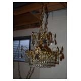 Gold and glass chandelier
