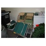 Folding chairs, table
