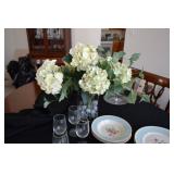 vase w/ artificial flowers