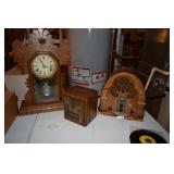 vintage clock and radios