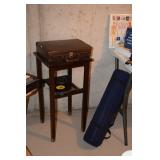 side table w/ briefcase