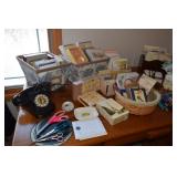 cards scissors pencils