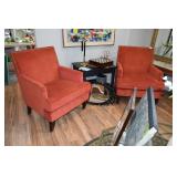 Orange Suede Chairs