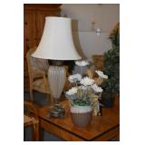 Lamp, Potted Floral Piece