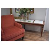 Side Table & Fabric Chair