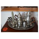 Silver Tea Service with tray-Pfaltzgraph