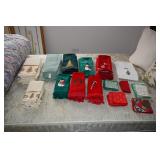 holiday towels, napkins, pillows