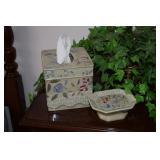 tissue box,dish