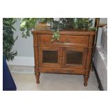 Side table & silk greenery