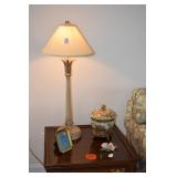 Lamp, picture frame, decorative dish