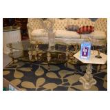 Glass coffee and end tables