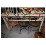 Vintage ice cream parlor chairs