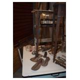 Vintage shoe forms, tools