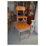 Vintage student desk and chair