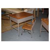 Vintage student desk and chair