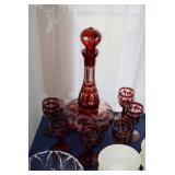 Decanter and glasses 