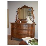 Vintage dresser with mirror, art decor