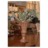 Tall urn vase with greenery