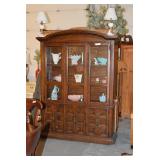 China cabinet with decor