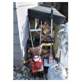 Small power tools, propane tank, lawn art