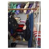 Bags, backpacks, pillows, blankets