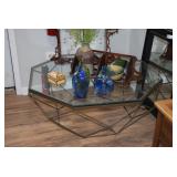 Glass and Metal Coffee Table