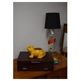 Jewelry box and lamp