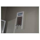 Laundry Room Washboard Decoration w/3 Hooks
